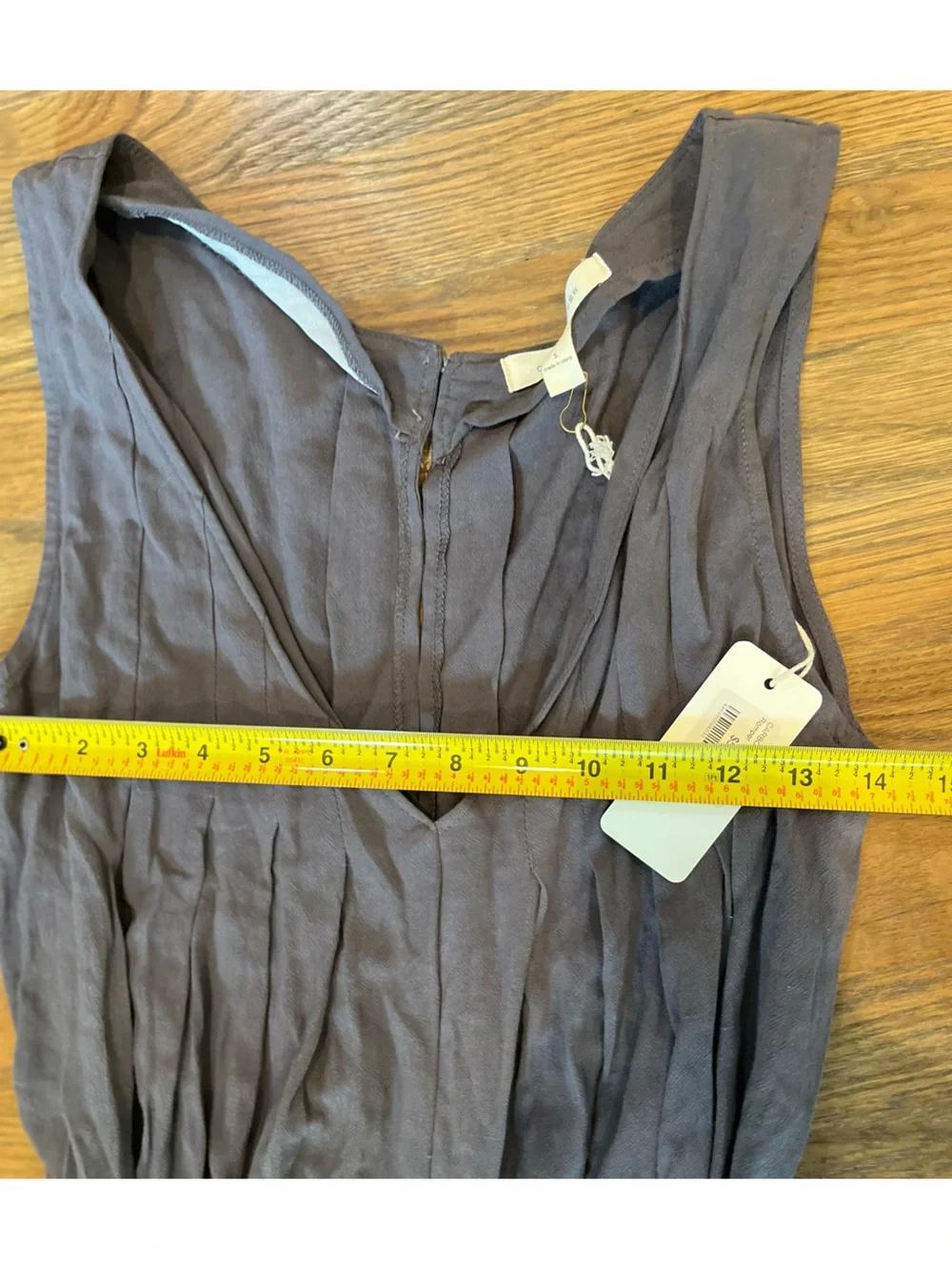 Grade & Gather NWT Carbon Sleeveless V-Neck Romper Charcoal Small